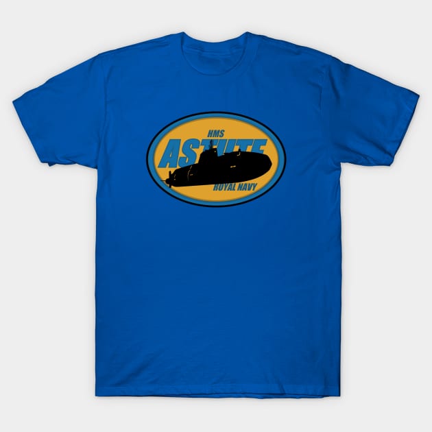 HMS Astute Royal Navy T-Shirt by Firemission45